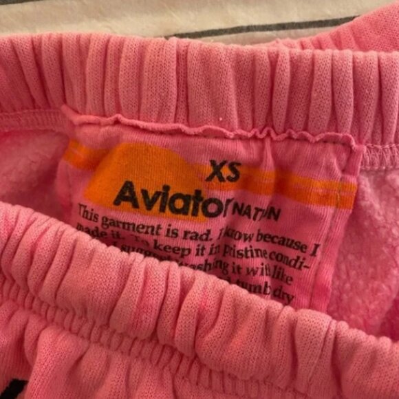 Aviator Nation Pink/Black Bolt Sweatpants XS - Picture 5 of 5